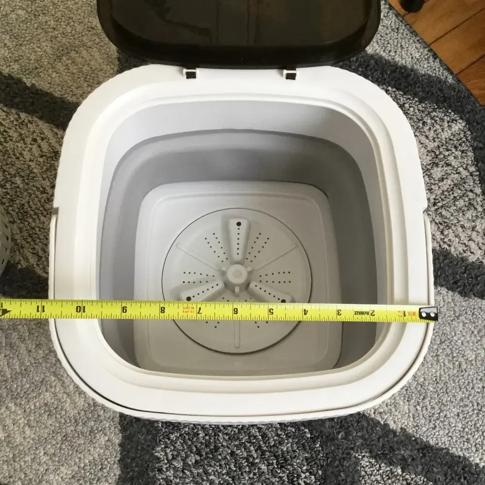Portable Washing Machine, Foldable Wash Dry Combo for Small Clothes Grey
